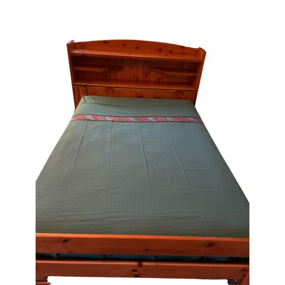 Vintage Full Size Sheet Set Used 2 Piece Blues Greens Purples - Picture 12 of 16